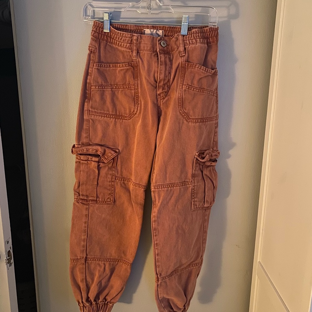 Free People Salmon Cargo Pants